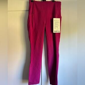 Lululemon Swift Speed HR crop- 23” raspberry color NWT